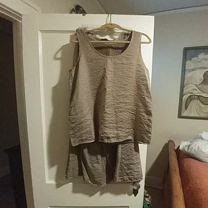 Cut loose tank and skirt set